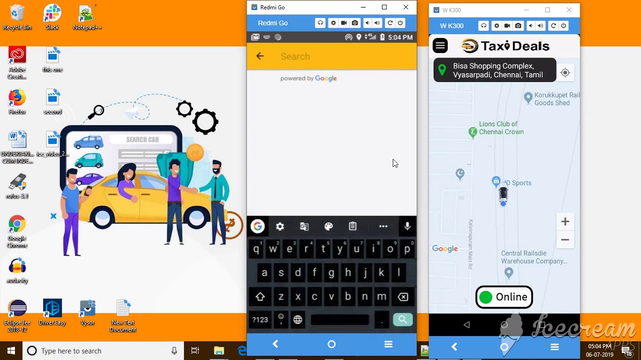 Demo app user & driver
