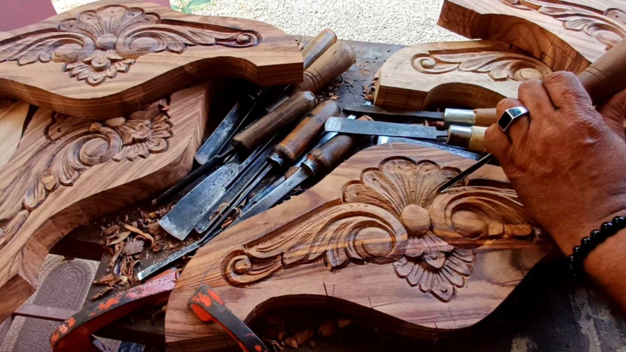 chair head carving || Rose wood art