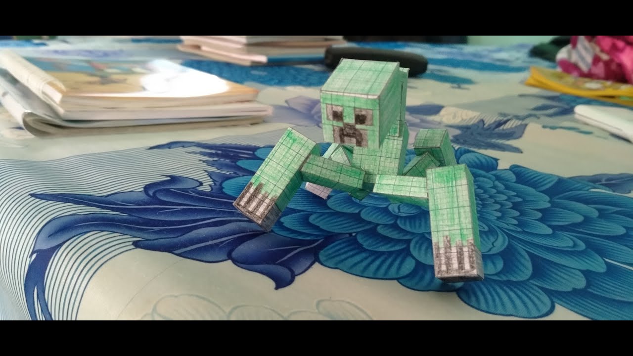 Minecraft Papercraft #13: Cách Làm Creeper Đột Biến( Mutant Creeper)!!!!