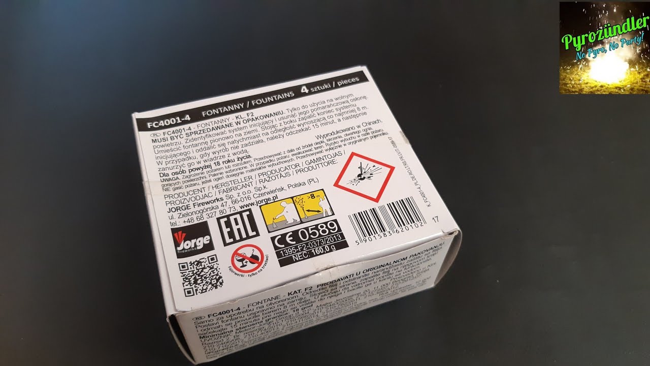 Jorge FC4001-4 Vulkane | F2 - je 40g NEC | Pyrozündler