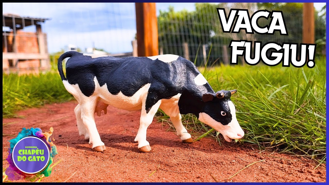 Fazenda de Brinquedo A Nova vaca Fugiu do Cercado!