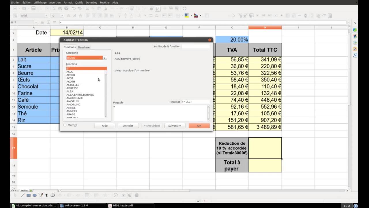 Tuto vidéo : La fonction SI dans LibreOffice Calc