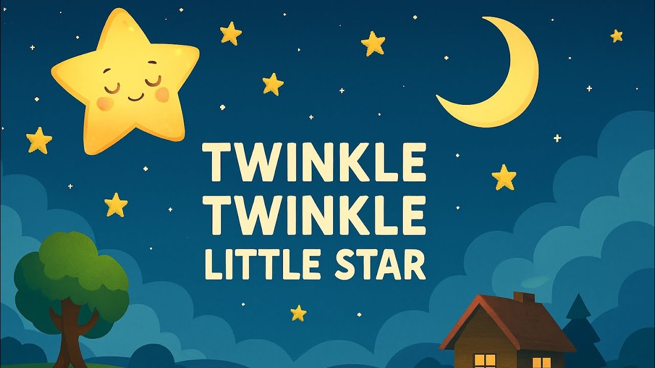 Twinkle Twinkle Little Stars 🌟 | Cute Star Animation | Bedtime Lullaby for Kids |