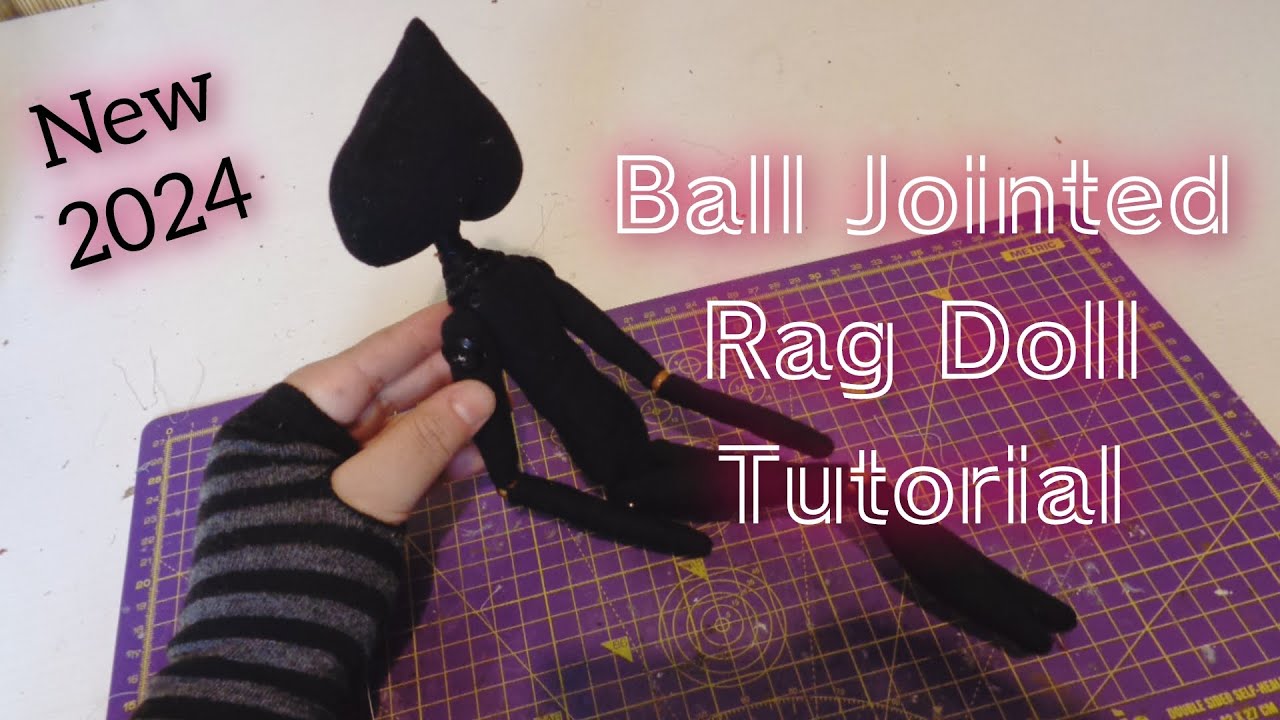 Making a BALL JOINTED Rag Doll with a Polymer Clay Face #Tutorial #Dolls #Sculpting