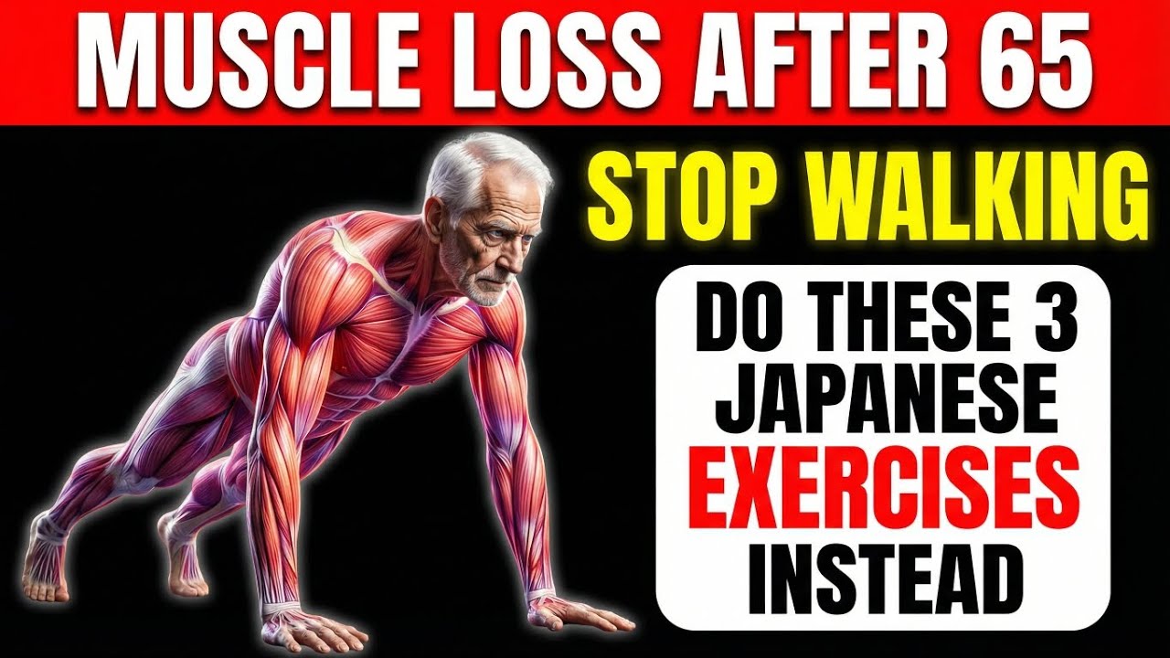 STOP Walking After 65! Do These 3 Japanese Exercises Instead (Goodbye Old Age Pain)