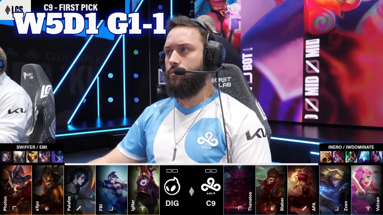 DIG vs C9 - Game 1 | Week 5 Day 1 S16 LCS Spring 2026 | Dignitas vs Cloud 9 G1 W5D1 Full Game