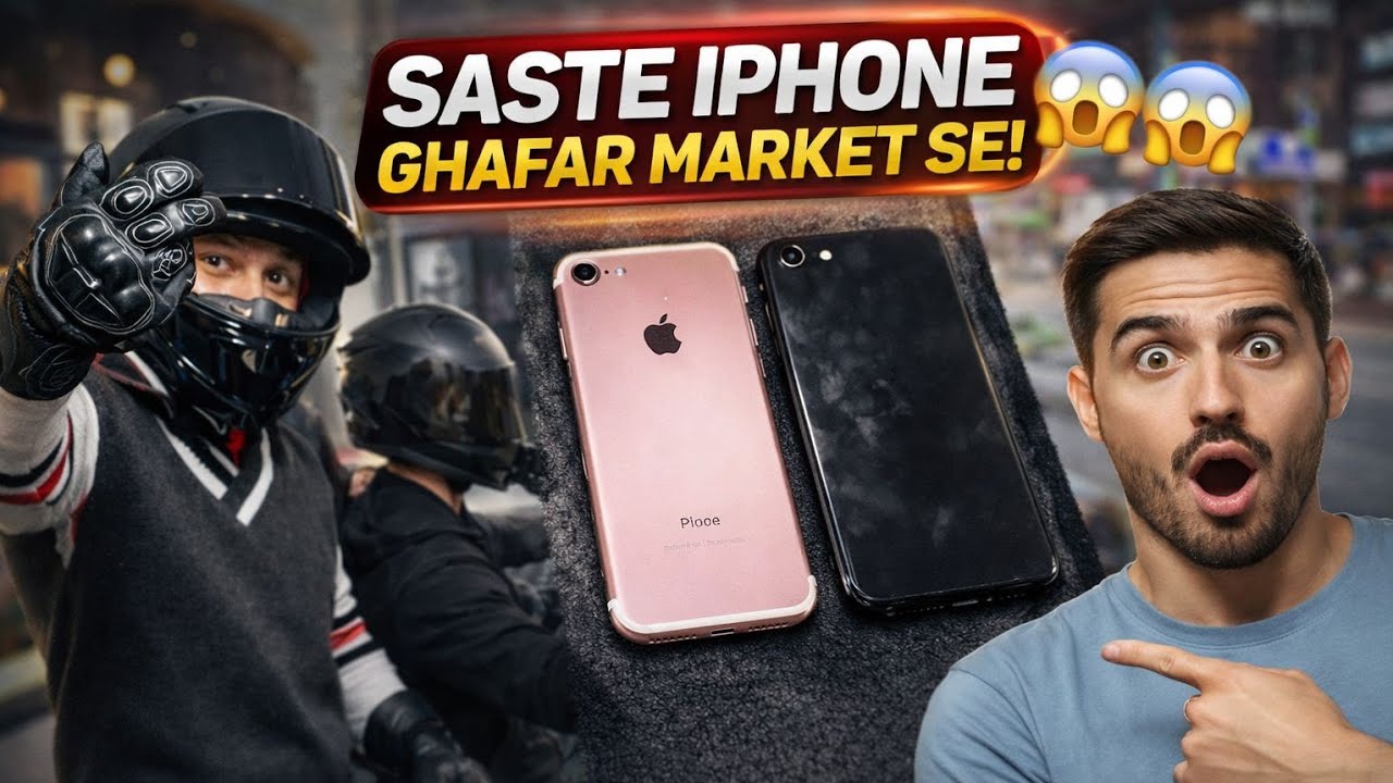 Saste Iphones in Ghaffar market😱😱                     #vlog #motovlog #rider #ntorq #iphone 