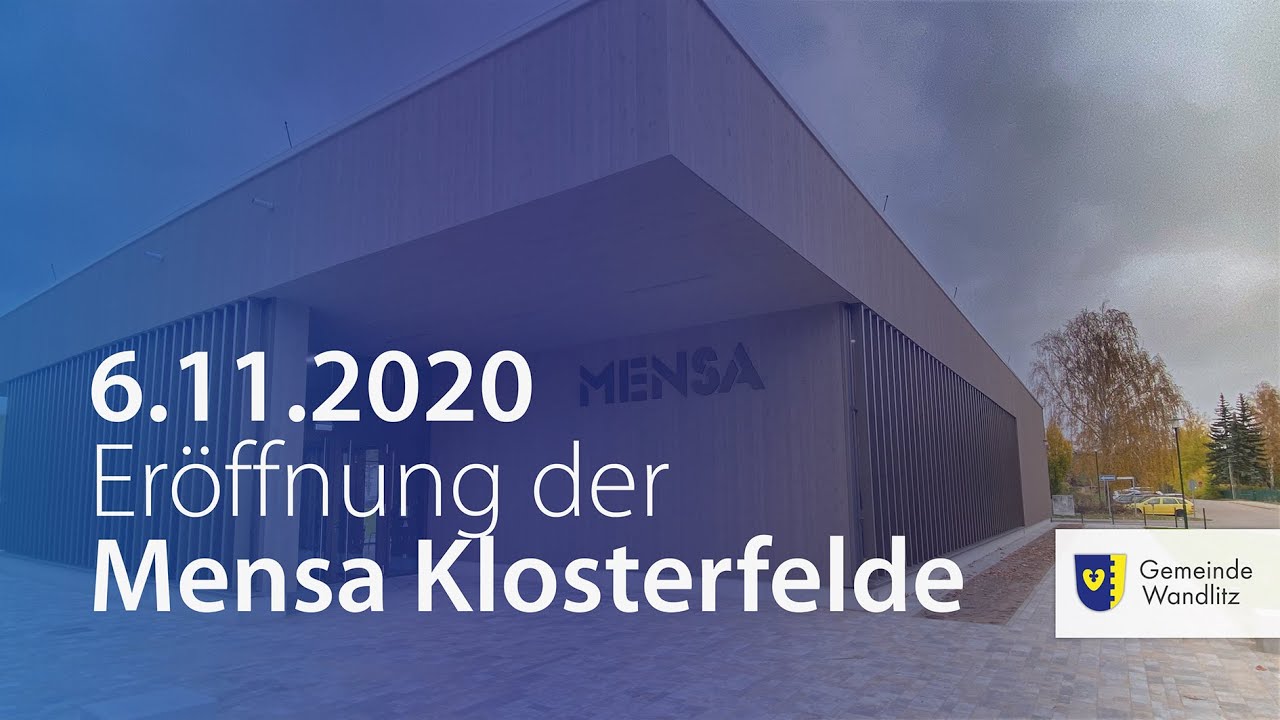 Gemeinde Wandlitz Eröffnung Mensa Klosterfelde 6 11 2020