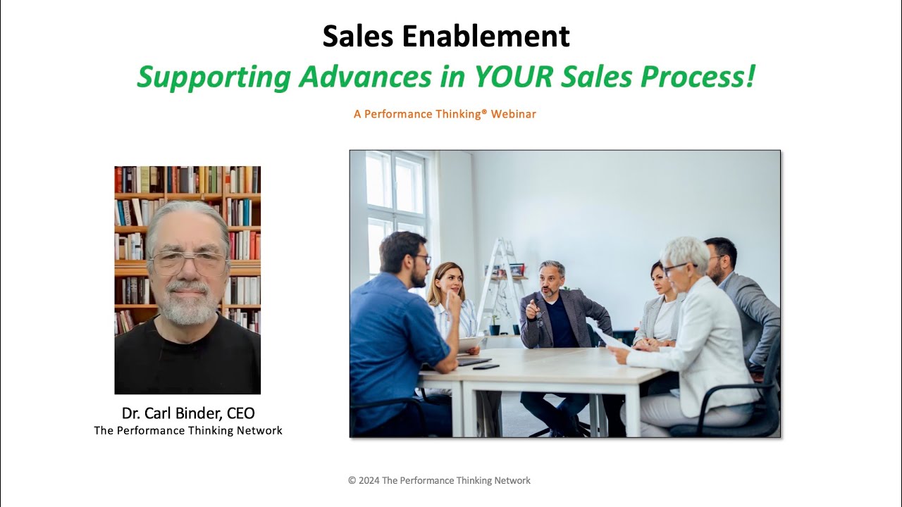 Sales Enablement: Supporting Advances in YOUR Sales Process