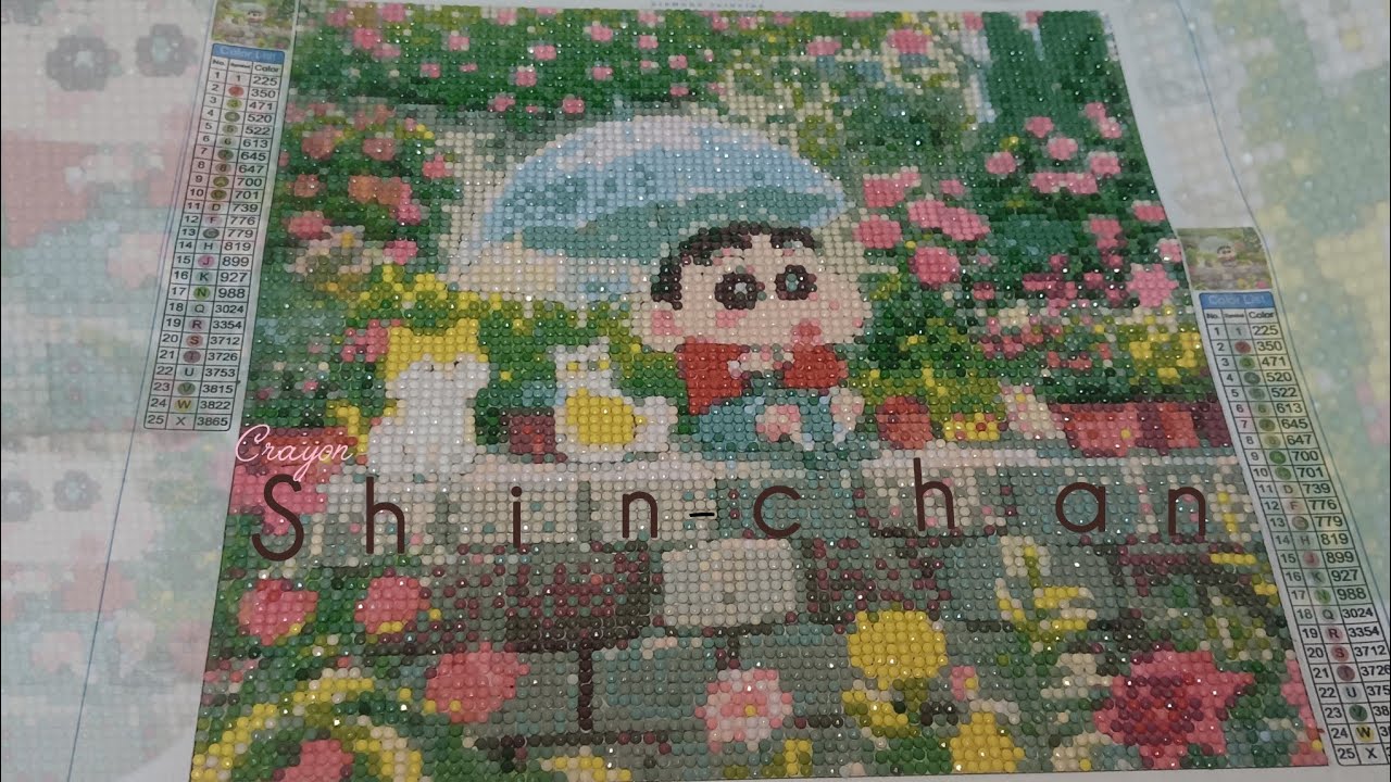Diamond Painting ASMR/Time-lapse #74, Shin-chan