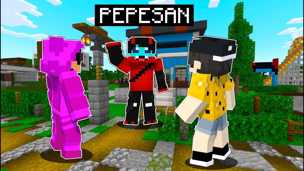 We spent 24HRS in a secret room with PEPESAN in Minecraft OMOCITY!