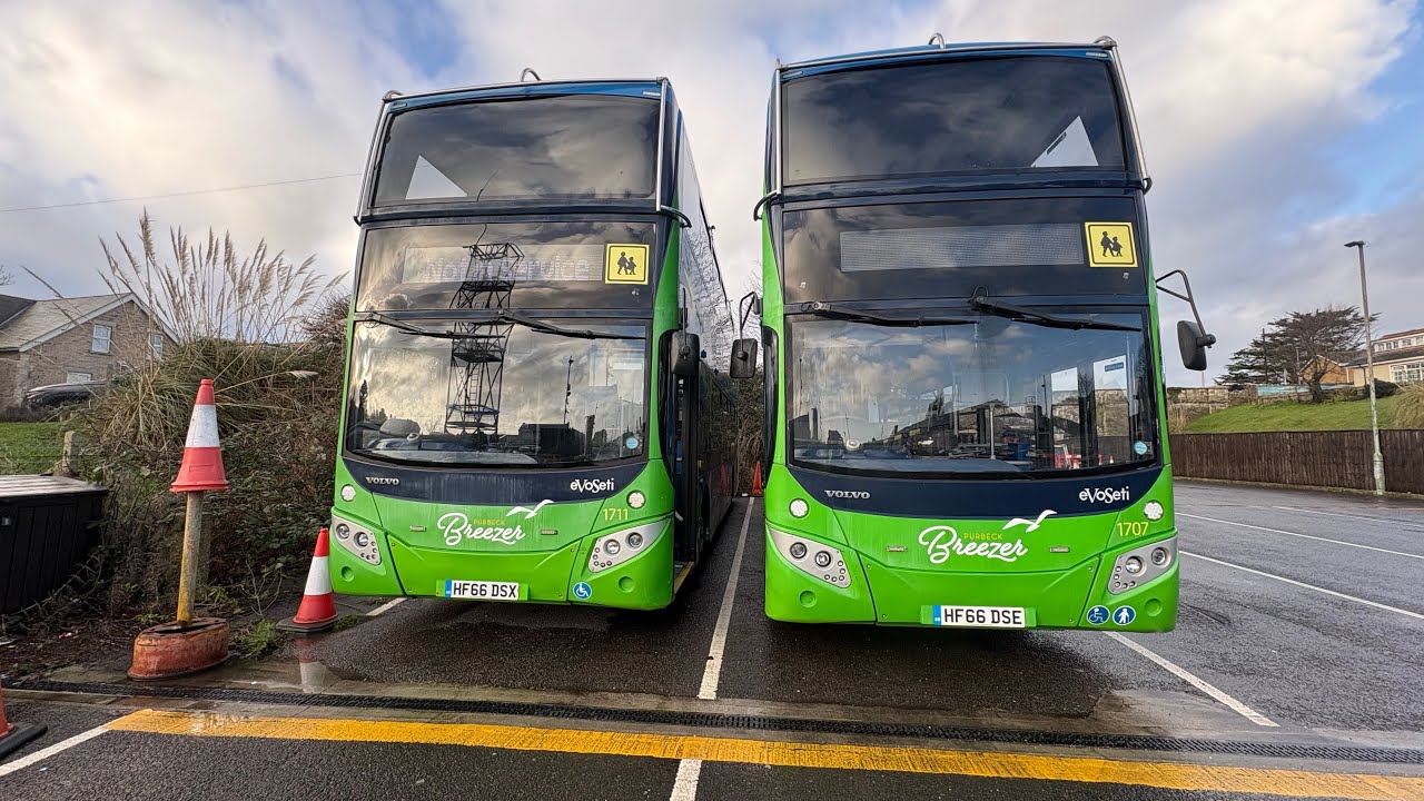 #local #bus #busdriverlife #travel #work #swanage #windy #wet #volvobus  #scaniabus #wet #sandbanks 