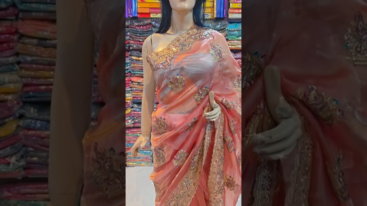 Bridal Saree. For new brides attending post-wedding parties, our silk sarees or heavy design. #saree