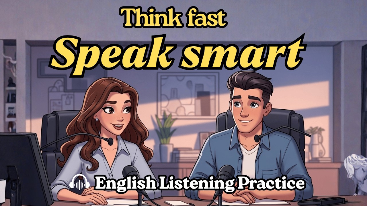 English Podcast Conversation | How to Think Fast & Speak Smart