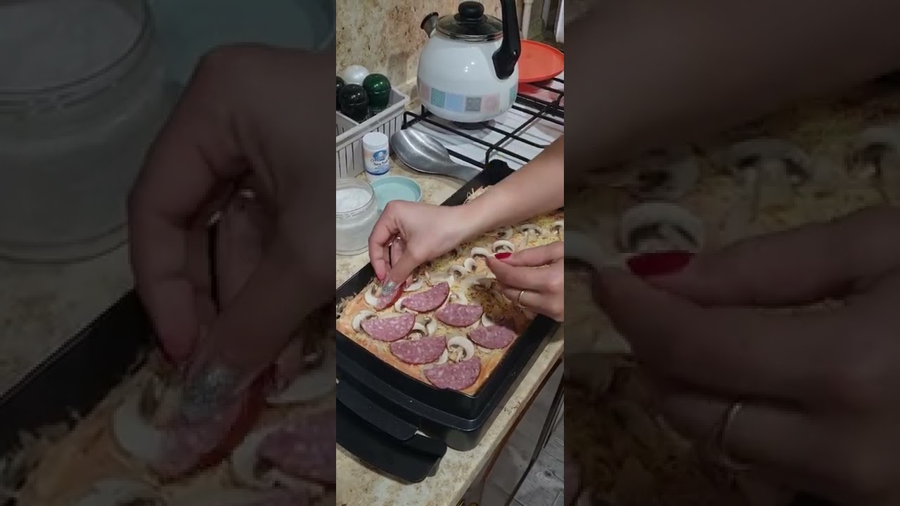 Сепер вкусная хрустящая пицца за 30 мин на оптигриле Tefal#optigrill #tefal #пицца #готовимдома