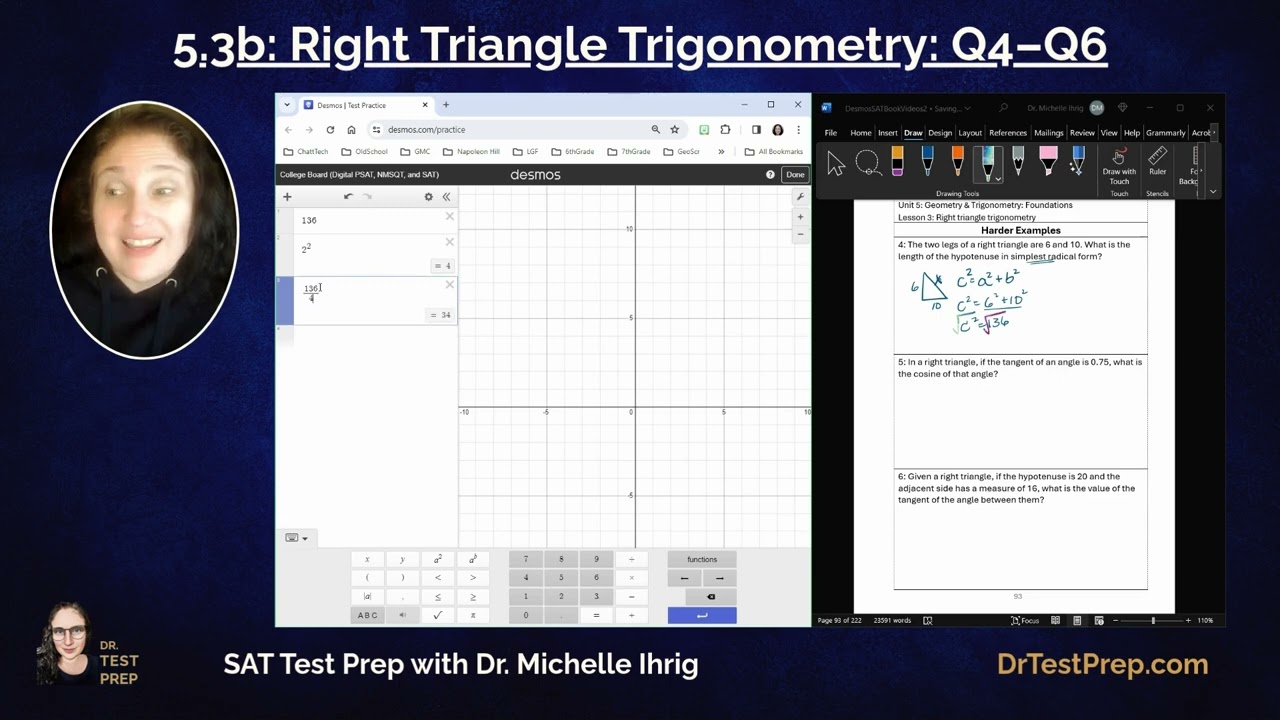 SAT Math 5.3: Right Triangle Trigonometry - HeyDrTestPrep.com