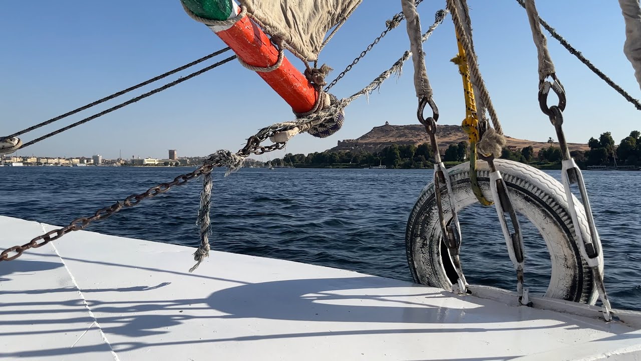 Sailing trip on the Nile River near Aswan, Egypt 2023