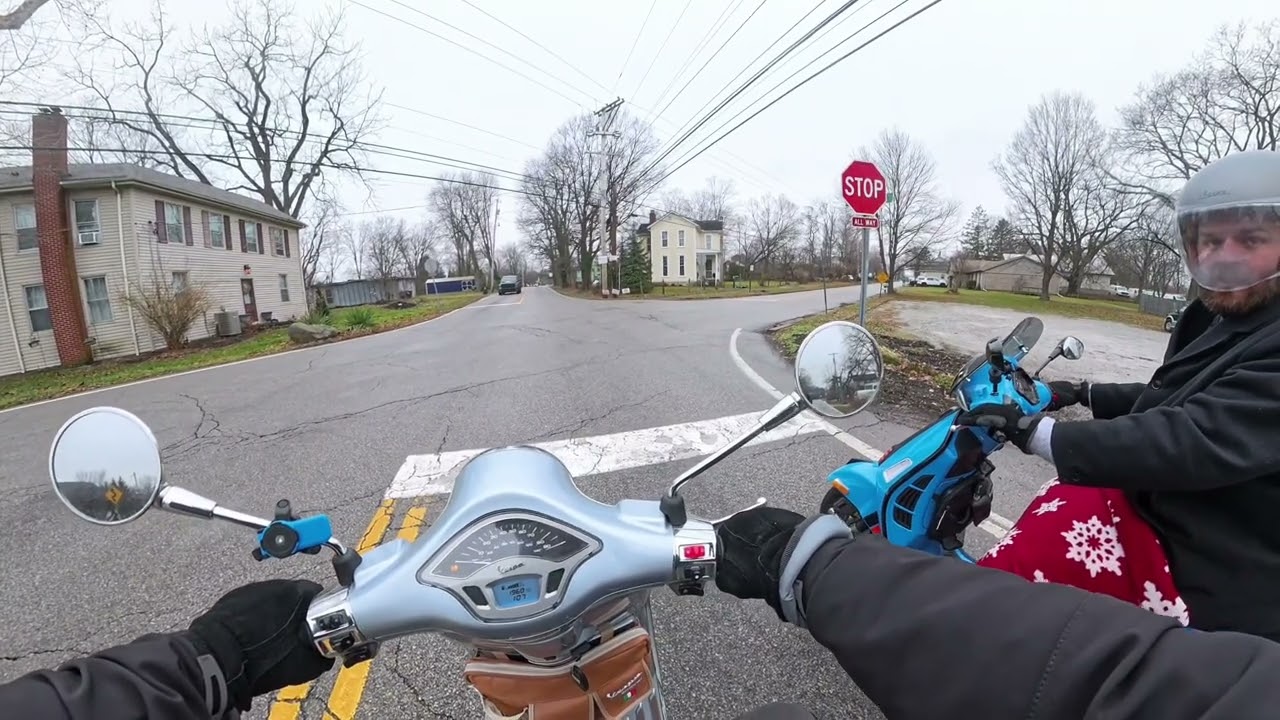 Riding the Vespa GTS 310 and Primavera with Son #1