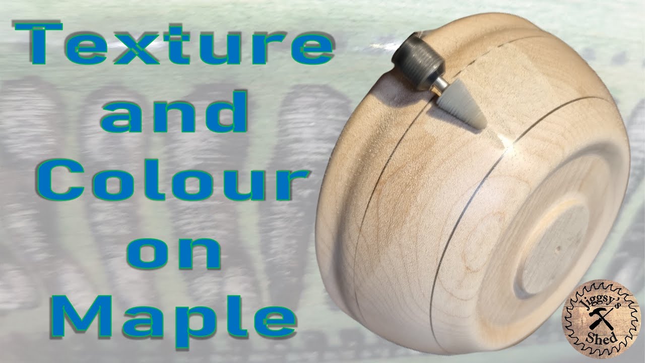 Woodturning| Adding Texture and Colour to a Maple Bowl