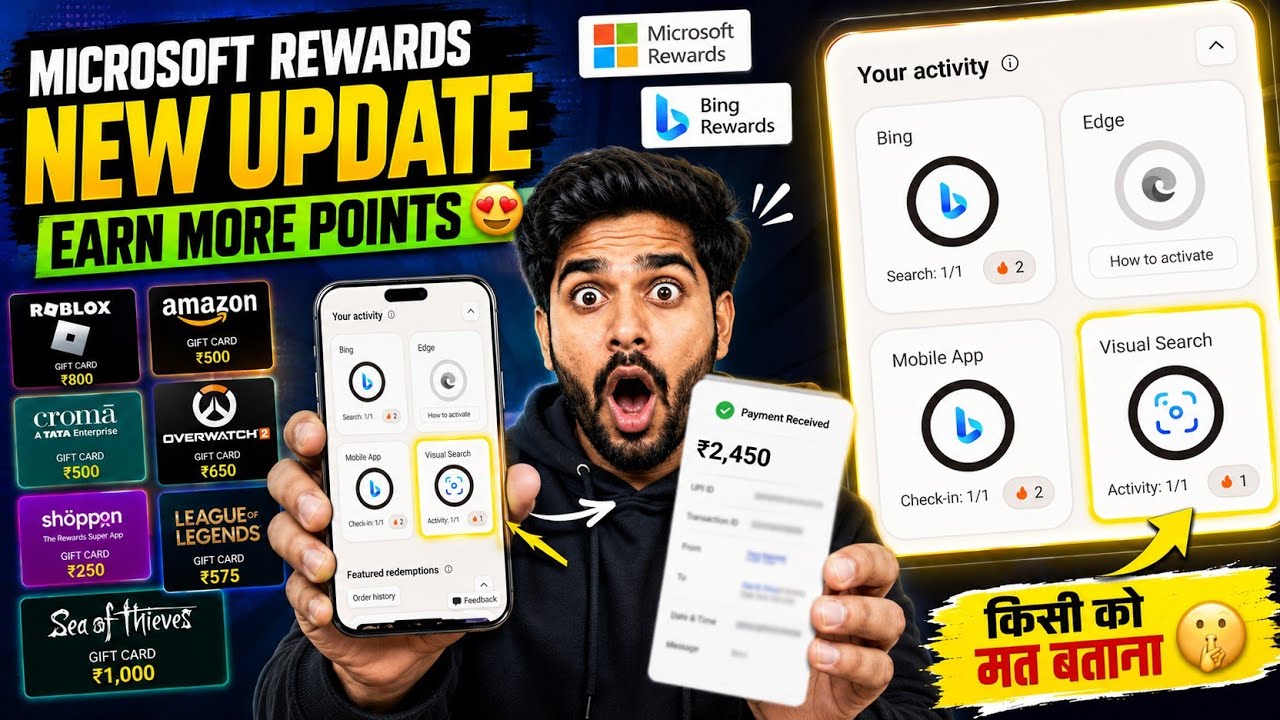 Microsoft Rewards New update - Earn more points now | MICROSOFT REWARDS | Bing Rewards update 