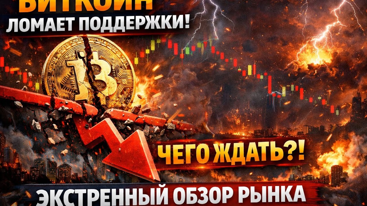 Биткоин ломает поддержки, чего ждать?! Экстренный обзор рынка‼️