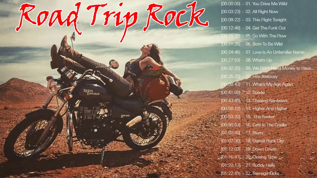 Road Trip Rock Music Playlist 🎸🎸 Top 100 Greatest Road Trip rock Songs 🎸🎸  Best Road Trip Rock Songs