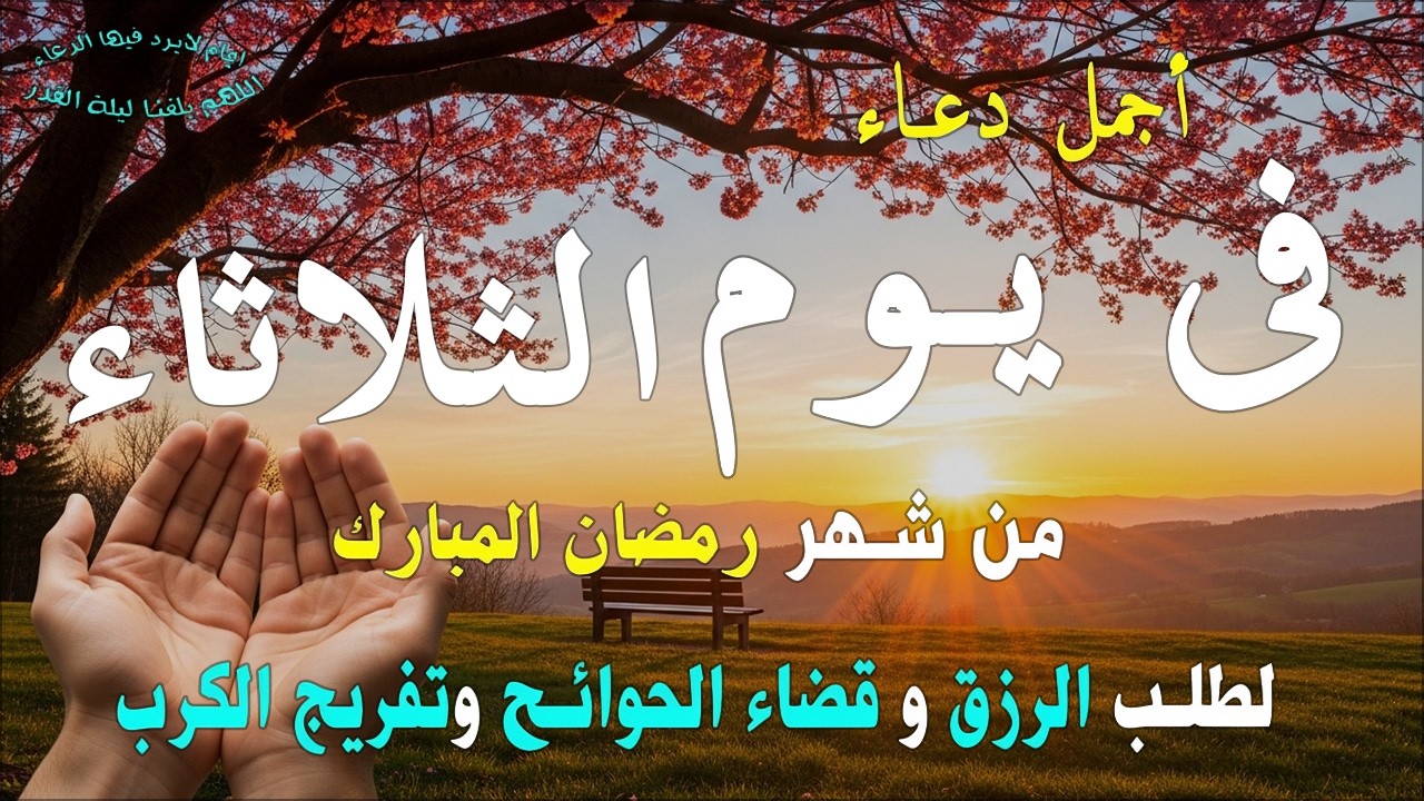 دعاء فى يوم الثلاثاء المستجاب دعاء سادس يوم من شهر رمضان للرزق والشفاء العاجل وقضاء الحوائج 🤲(4k)