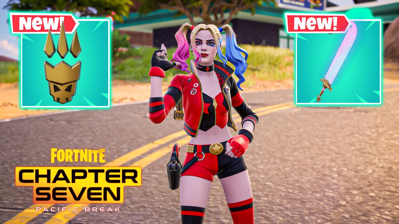 REBIRTH HARLEY QUINN vs *NEW* BIGFOOT BOSS & ALL MYTHIC WEAPONS ( NEW! Fortnite Chapter 7 Season 1 )