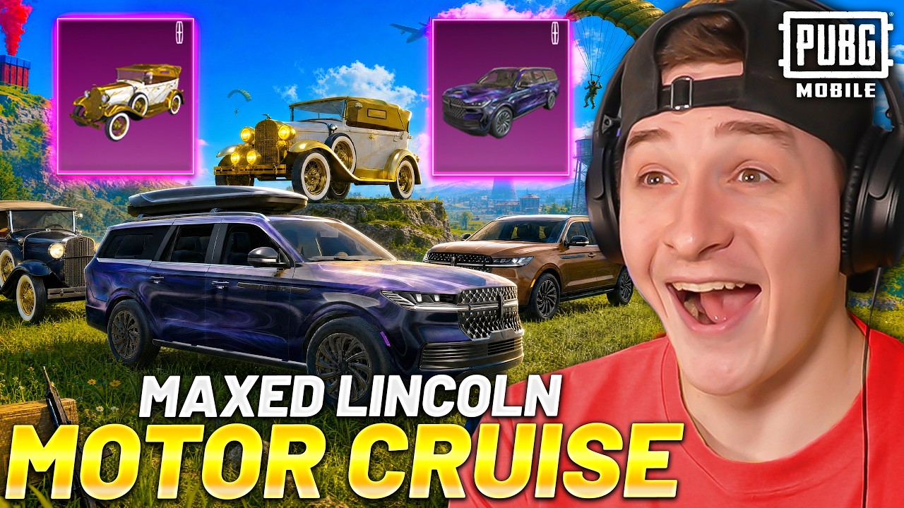 Открытие игры Lincoln Cars Motor Cruise с максимальным количеством автомобилей! PUBG Mobile