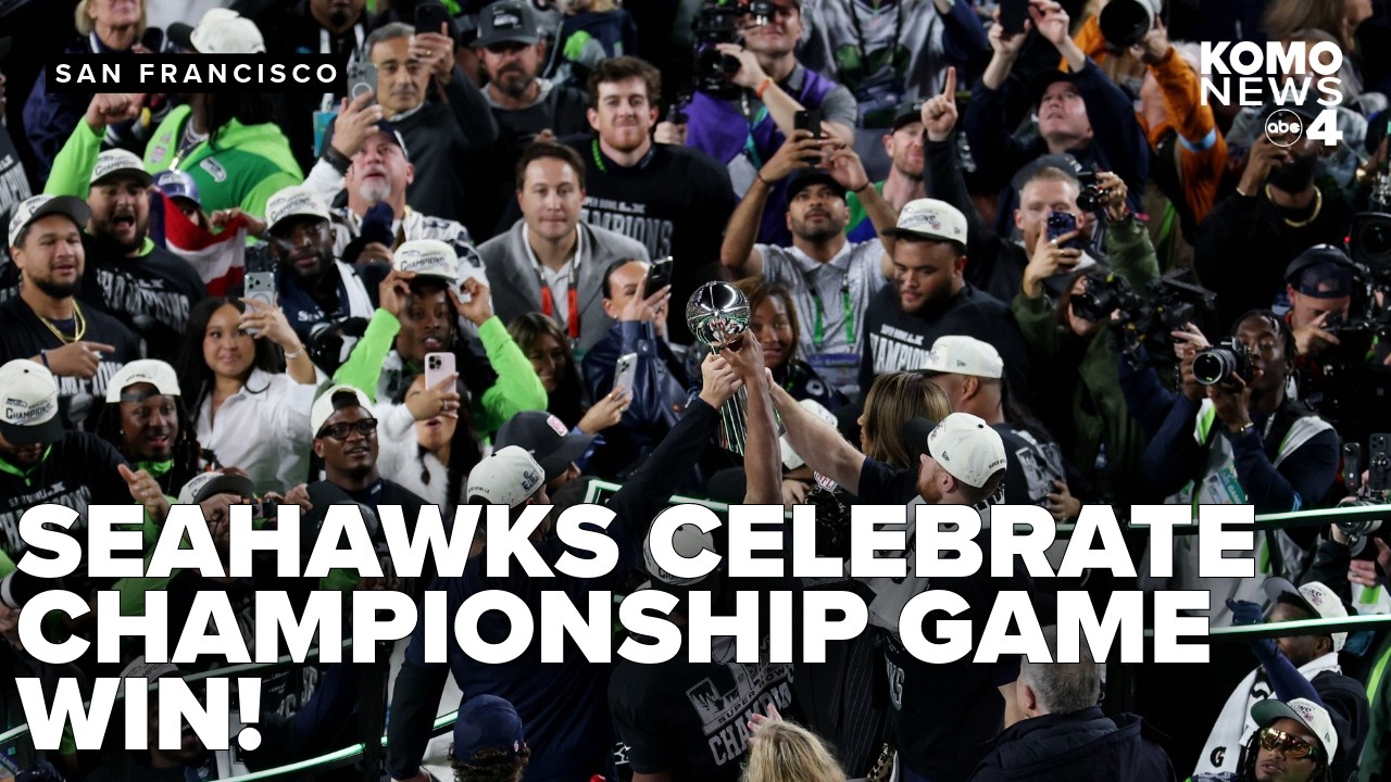WATCH on the field in Santa Clara after Seahawks win Super Bowl 60!