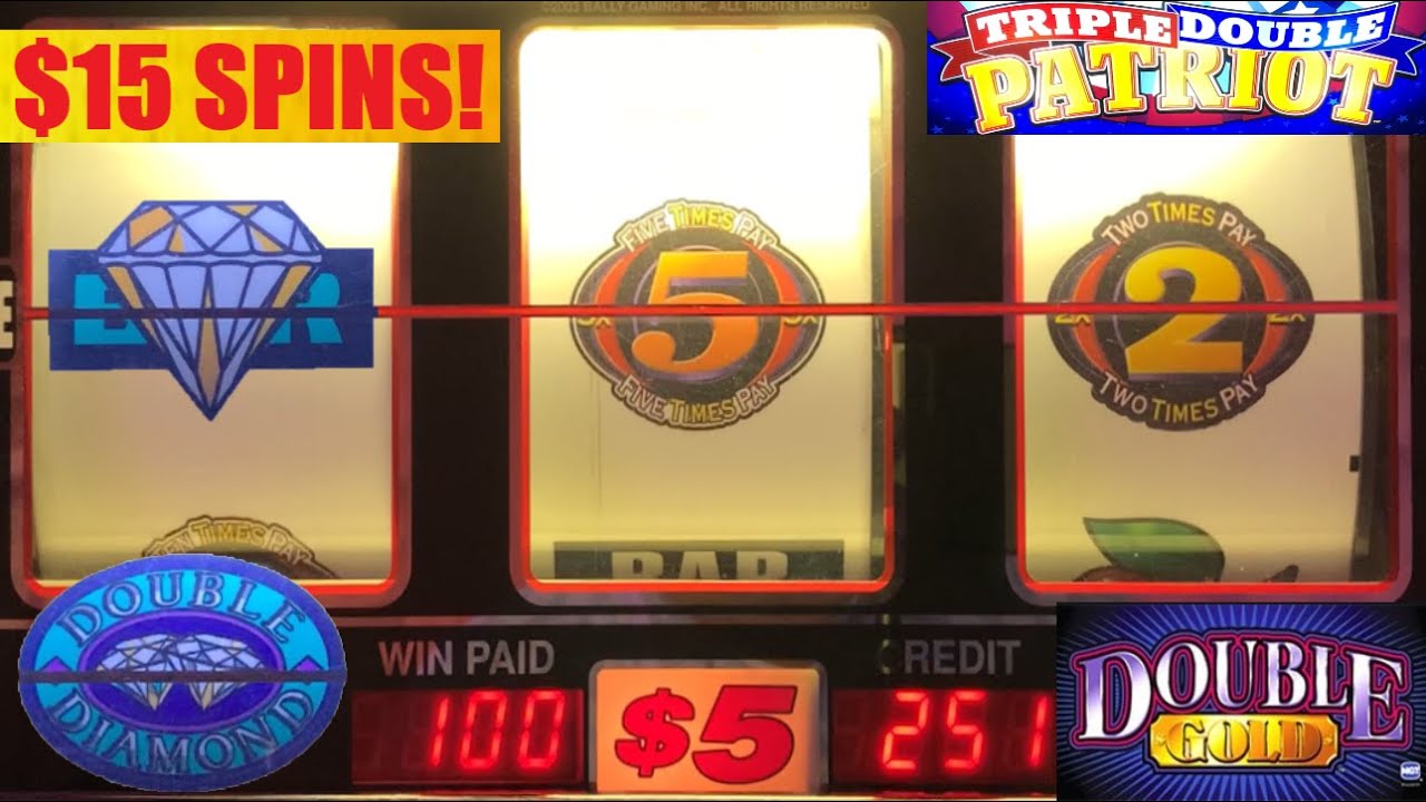 NICE WIN! 2x 10x 5x Bonus Times + Double Diamond Deluxe + Triple Double Patriot + Double Gold slots!