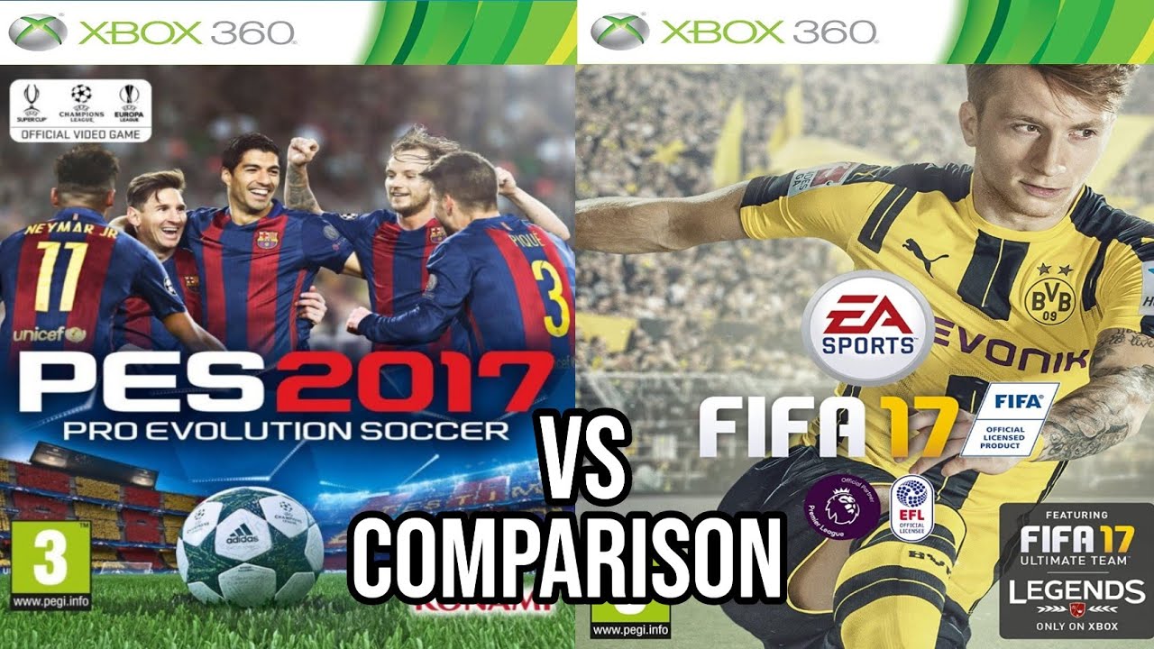 PES 2017 Vs FIFA 17 Xbox 360