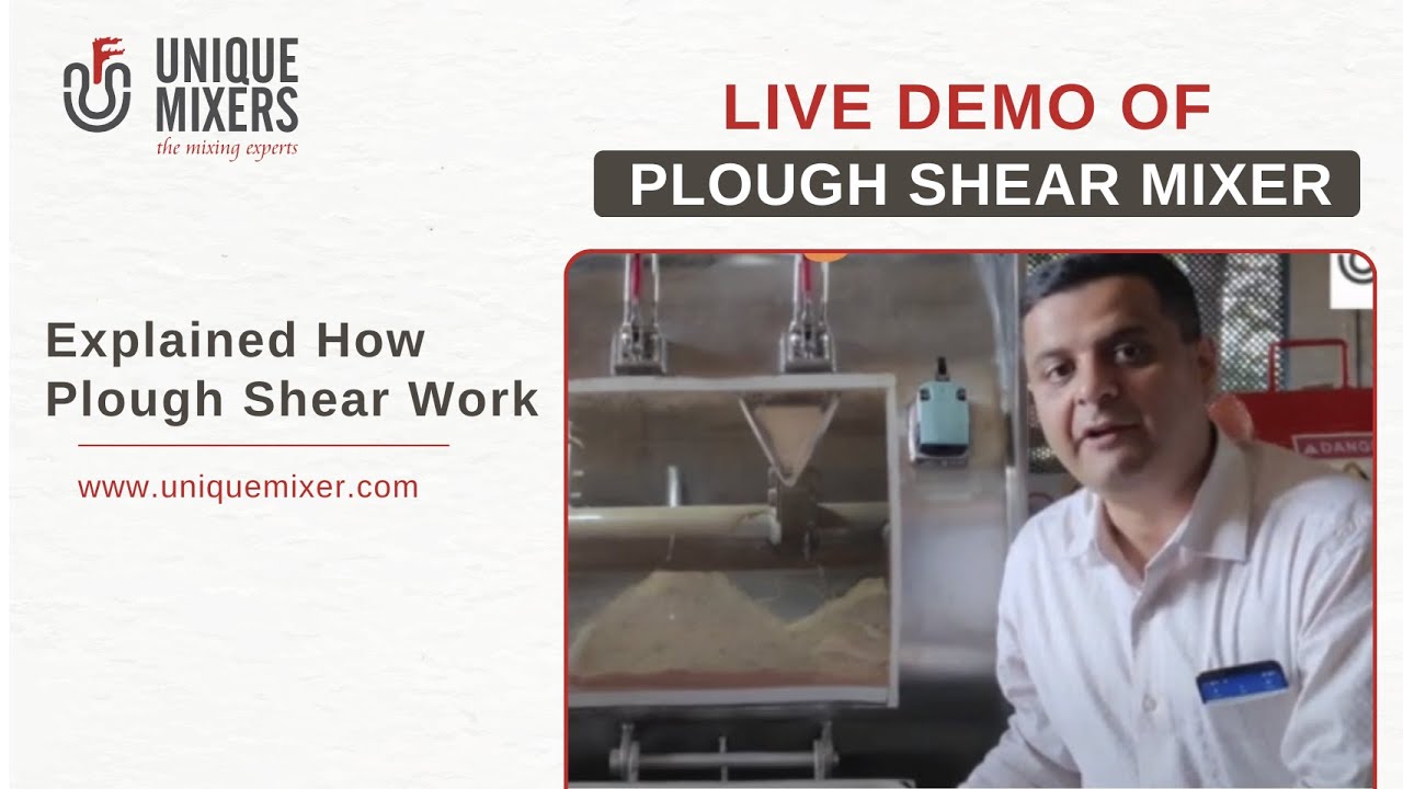 Live Demo Of Plough Share Mixer. View Working of Plough Shear Mixer