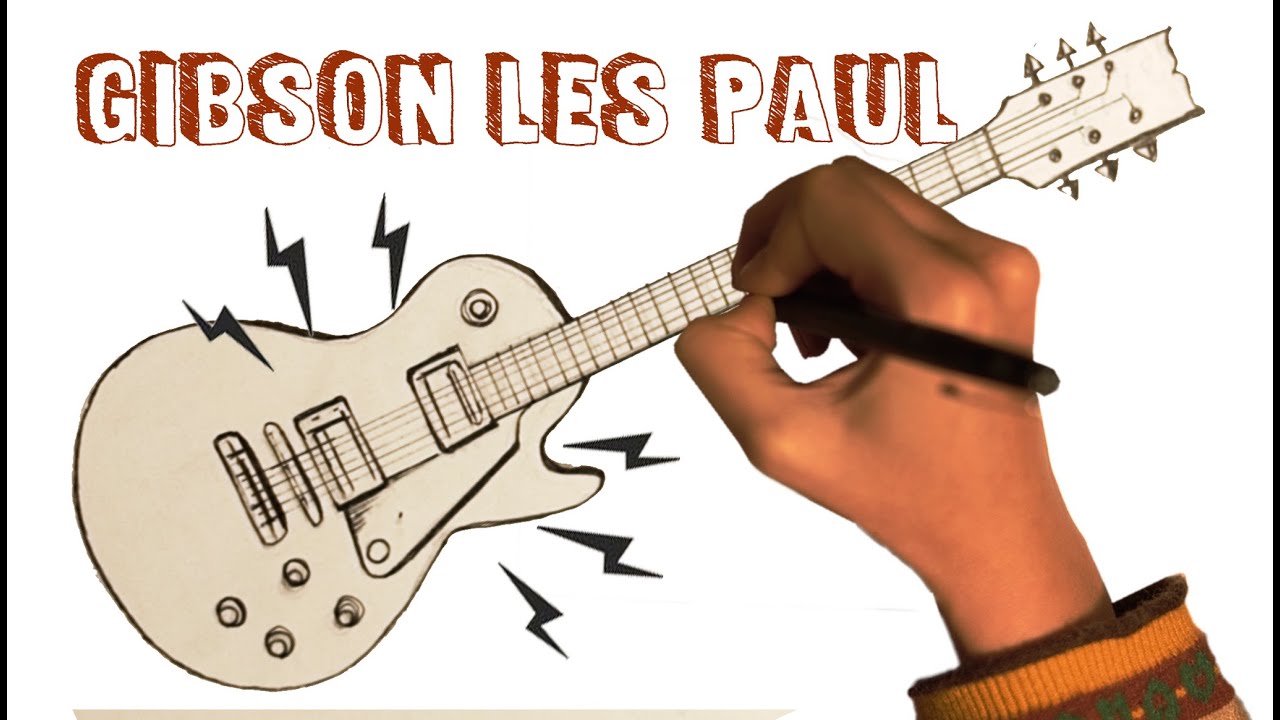How to Draw a Gibson Les Paul Guitar 🎸