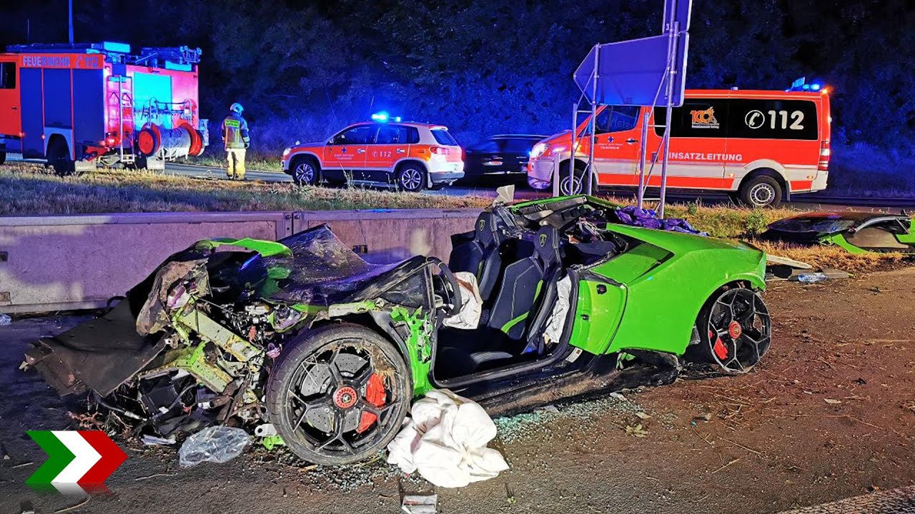 Bottrop: Supersportwagen Lamborghini überschlägt sich