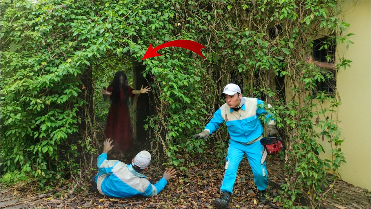 Time-Lapse: Removing Vines from Abandoned House | Something Terrifying Was Hiding Inside