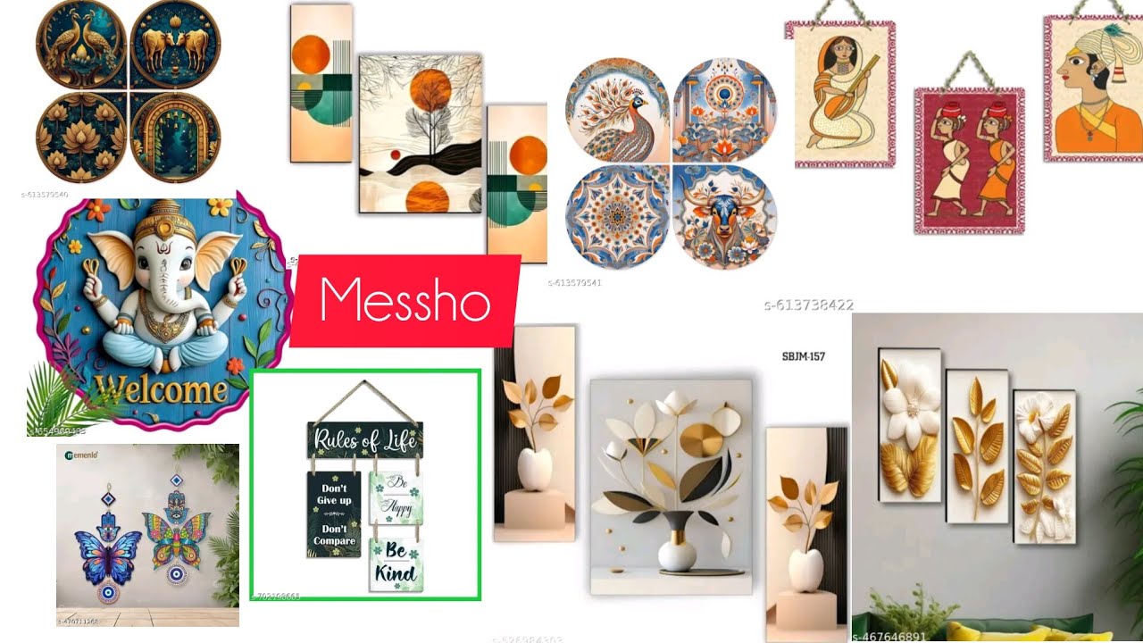 सस्ती लेकिन Royal Wall Paintings 😍 | Meesho Wall Decor Honest Review | Home Decor ideas 