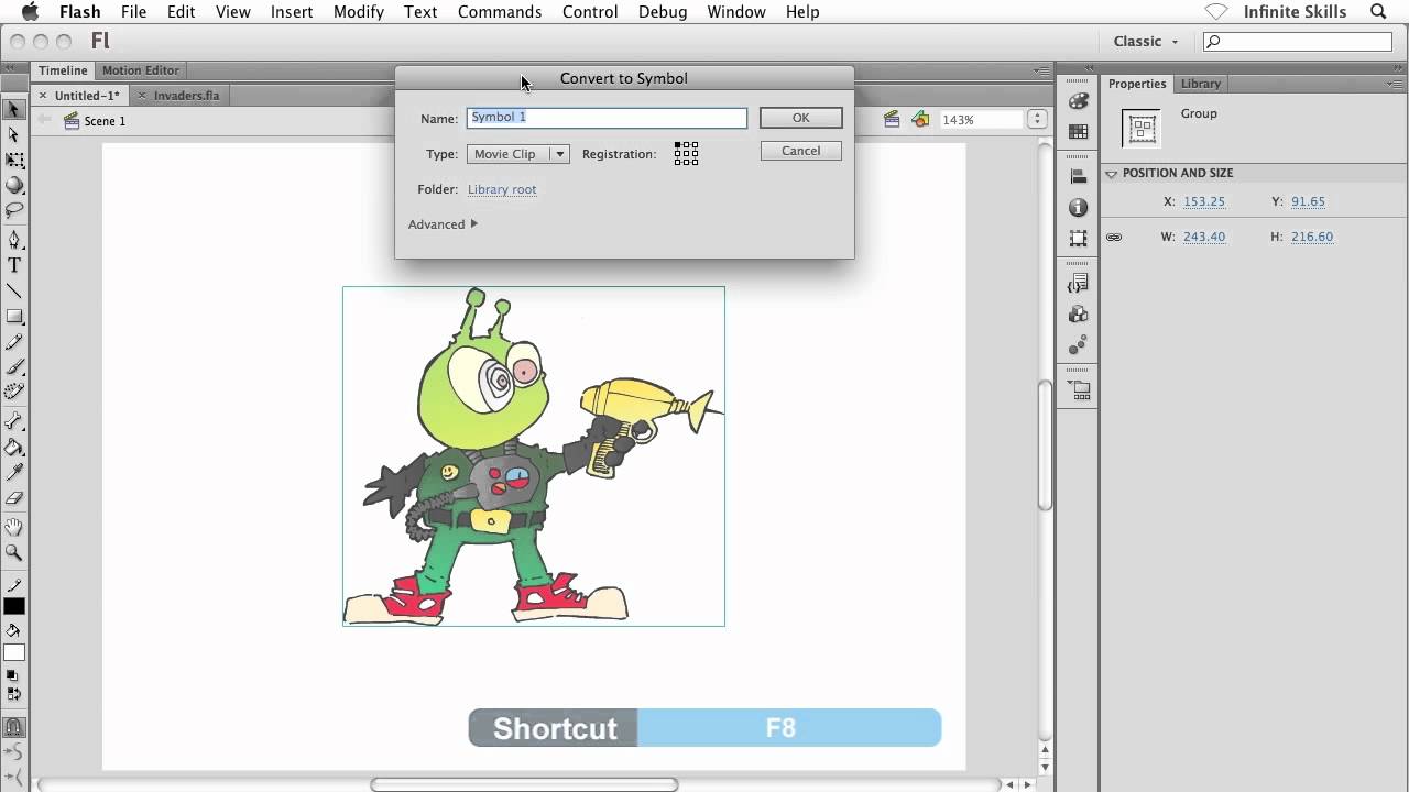 Adobe Flash CS6 Tutorial | Creating Graphic Symbols