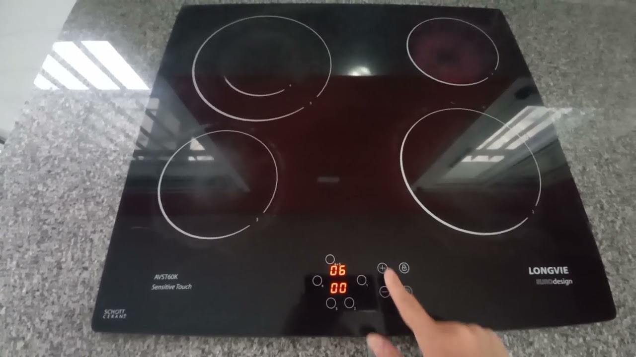 Como se usa la vitroceramica de Longvie modelo AVST60K #cocinaelectrica #anafe #vitroceramica
