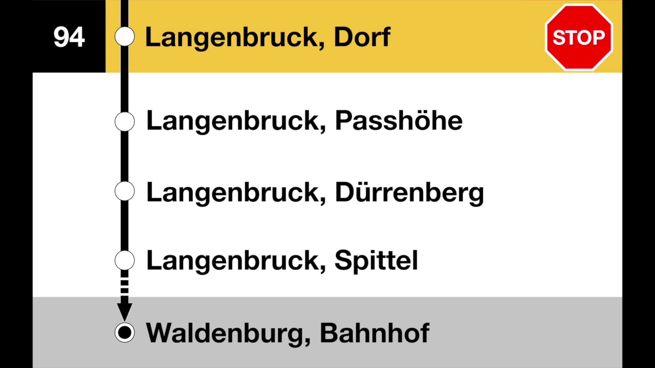 PostAuto Ansagen - 94 Balsthal – Langenbruck – Waldenburg