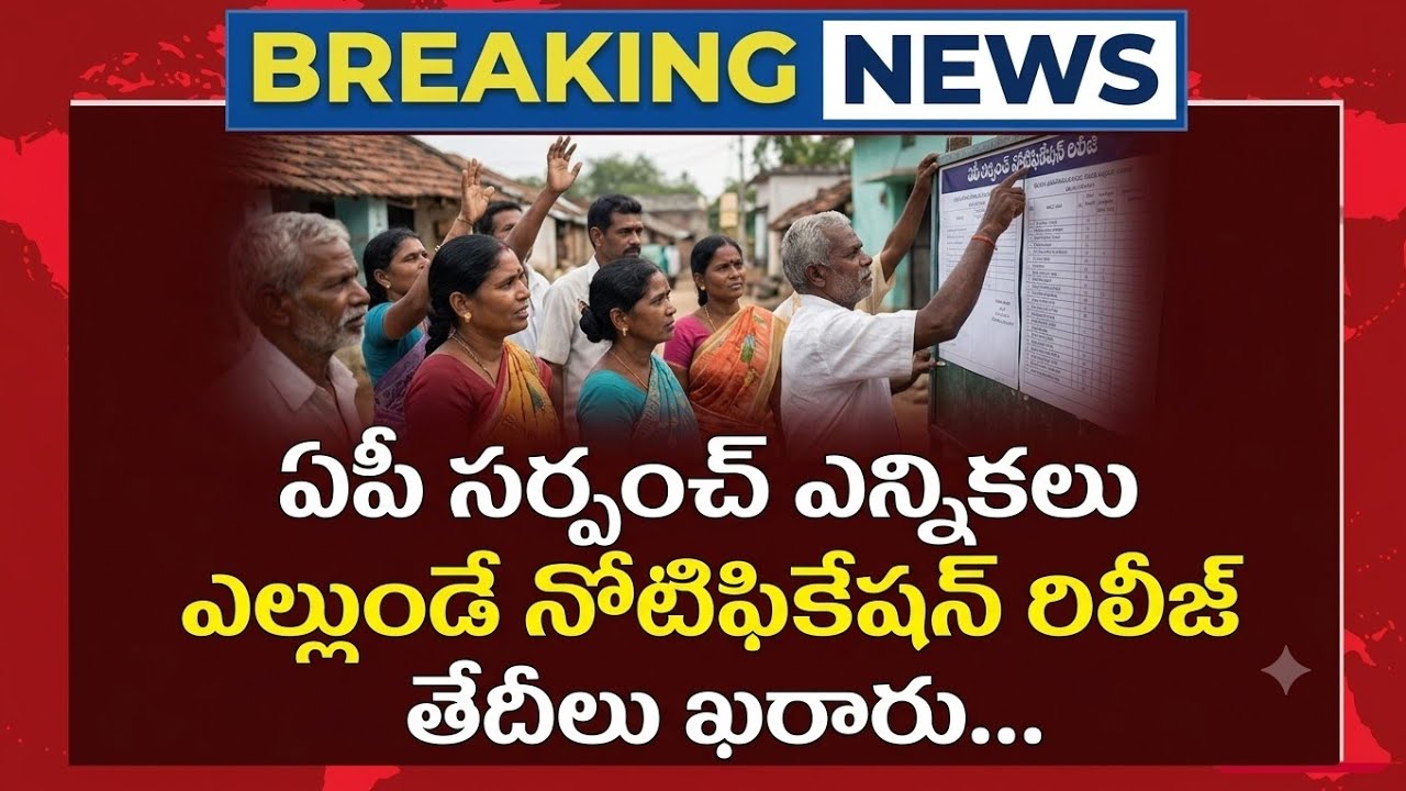 Ap sarpanch elections date - ap local body elections 2026 - ap Grama panchayat election News
