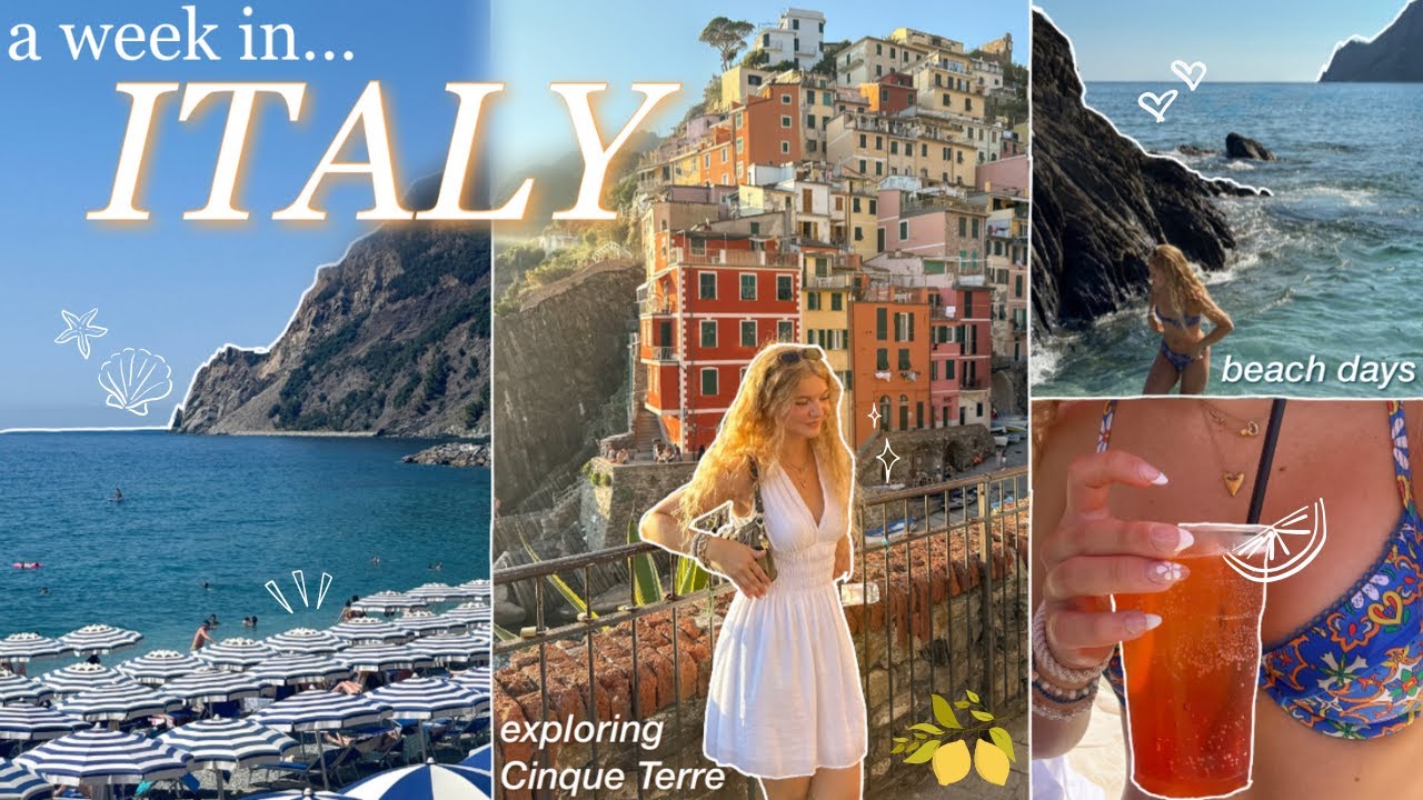 a summer week in ITALY 🇮🇹 exploring cinque terre & monterosso!! beach days, food, & shopping