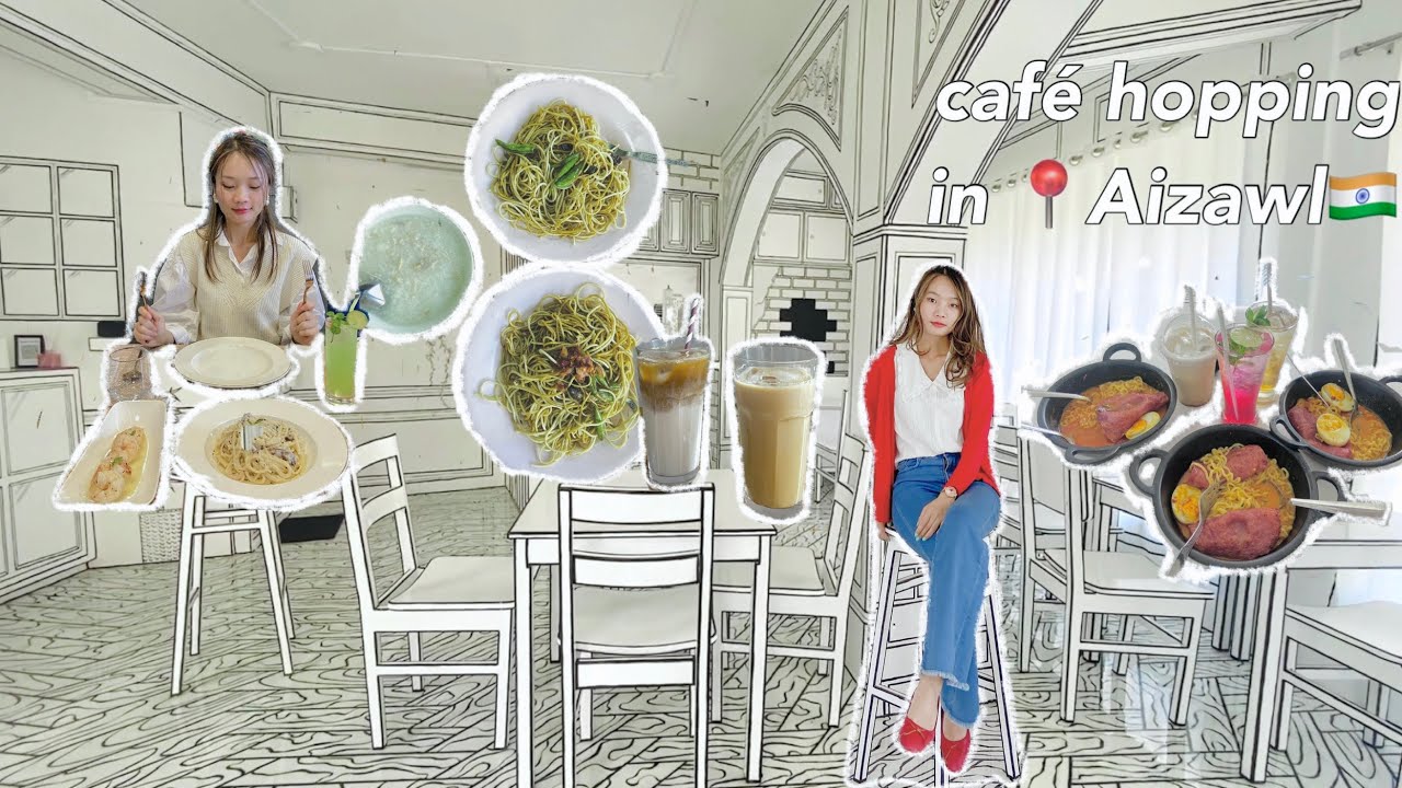 café hopping in Aizawl, new 2D Cafe | another food tour Vlog 🍰🧋☕️🍽️