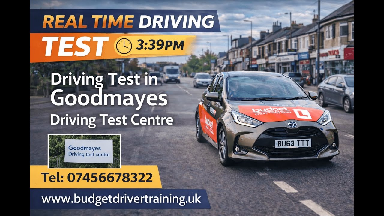 Practical driving test | Afternoon 3:39pm | Goodmayes Real Test Route | Background Commentary