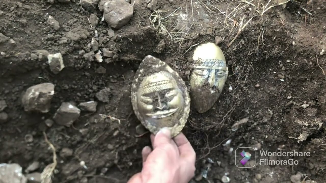 العثور على قناعين من ذهب تحت صخرة /إستخراج الكنوز والبحت على الذهب/ chasse trésor /treasure hunter