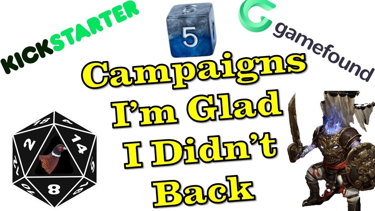 Five Games I'm Glad I Didn't Back!