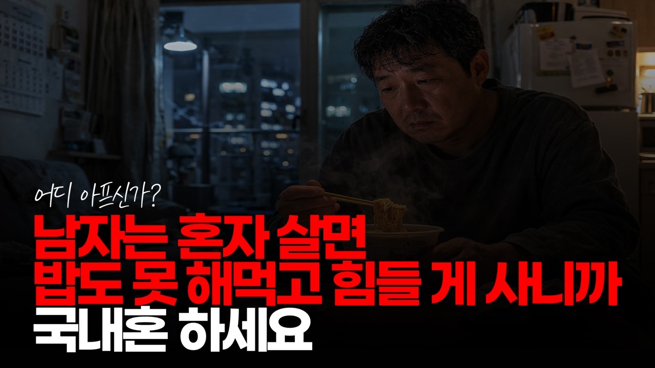 (※시청자댓글) 남자는 혼자 살면 밥도 못 해 먹고 힘들 게 산다고 하는 꼰대 아재. #결혼선입견 #꼰대아재 #영포티