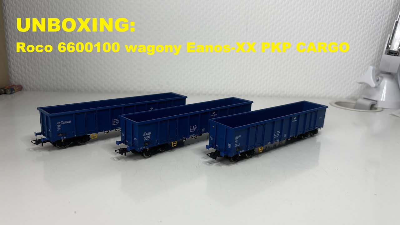 UNBOXING: Roco 6600100 wagony Eanos XX PKP CARGO