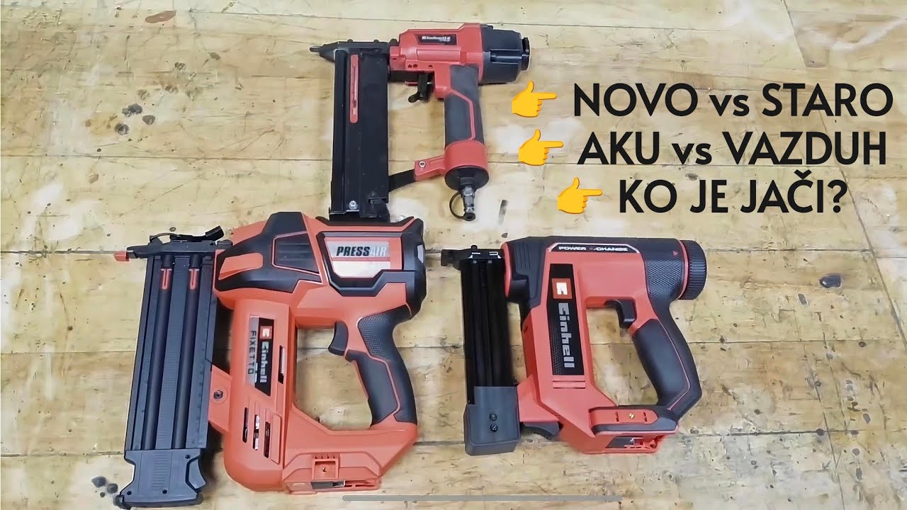 Einhell FIXETTO 18/50 N & TE-CN 18/32 Li Aku klamerica (heftalica) i aku pištolj za ekserčiće