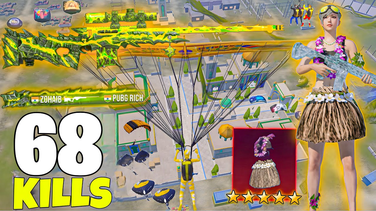 68 KILLS😱🥶!! My New Best Solo Vs Squad Aggressive Gameplay In New Mode • PUBG MOBILE